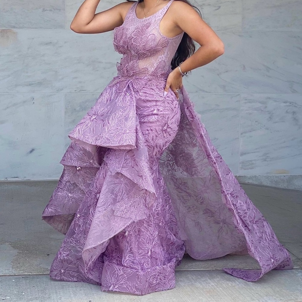 Purple dress prom/engagement/bridal